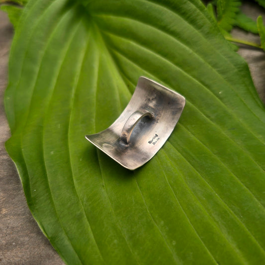 Honeycomb & Bee Hand-Forged Sterling Silver Hair Accessory