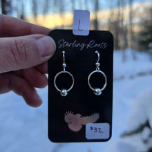 Load image into Gallery viewer, sterling silver hoop earrings shown from front view
