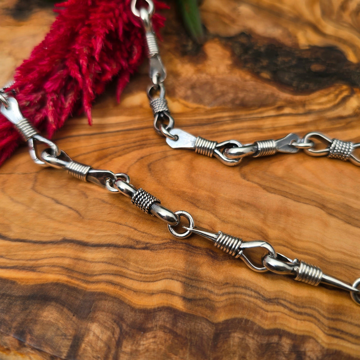 Men’s Bowtie Chain — Hand-Forged Sterling Silver Necklace