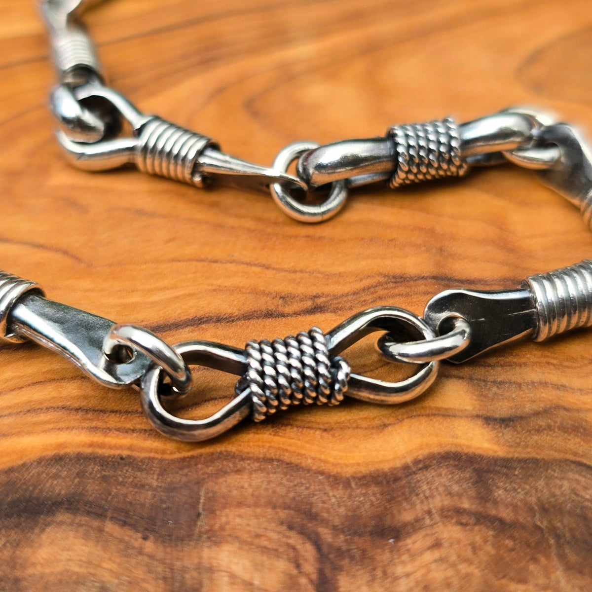 Men’s Bowtie Chain — Hand-Forged Sterling Silver Necklace