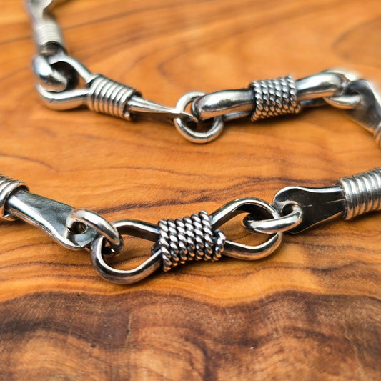 Men’s Bowtie Chain — Hand-Forged Sterling Silver Necklace
