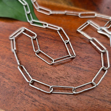 Load image into Gallery viewer, sterling silver paper clip chain displayed
