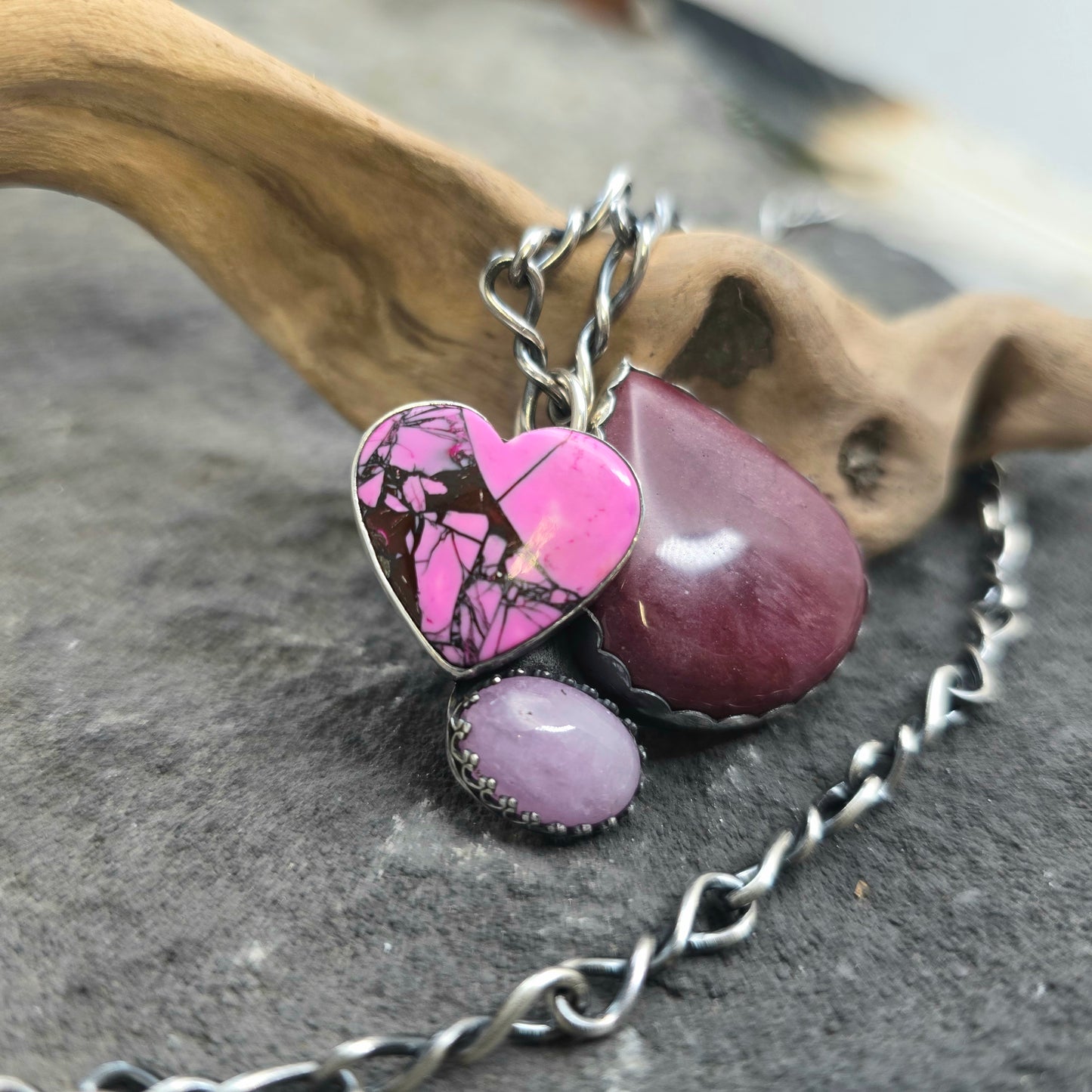 Boulder Ridge Pinks Sterling Silver Statement Pendant