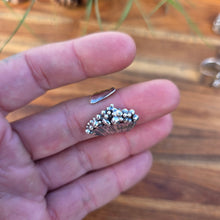 Load image into Gallery viewer, sterling silver cluster ring displayed on finger with natural background
