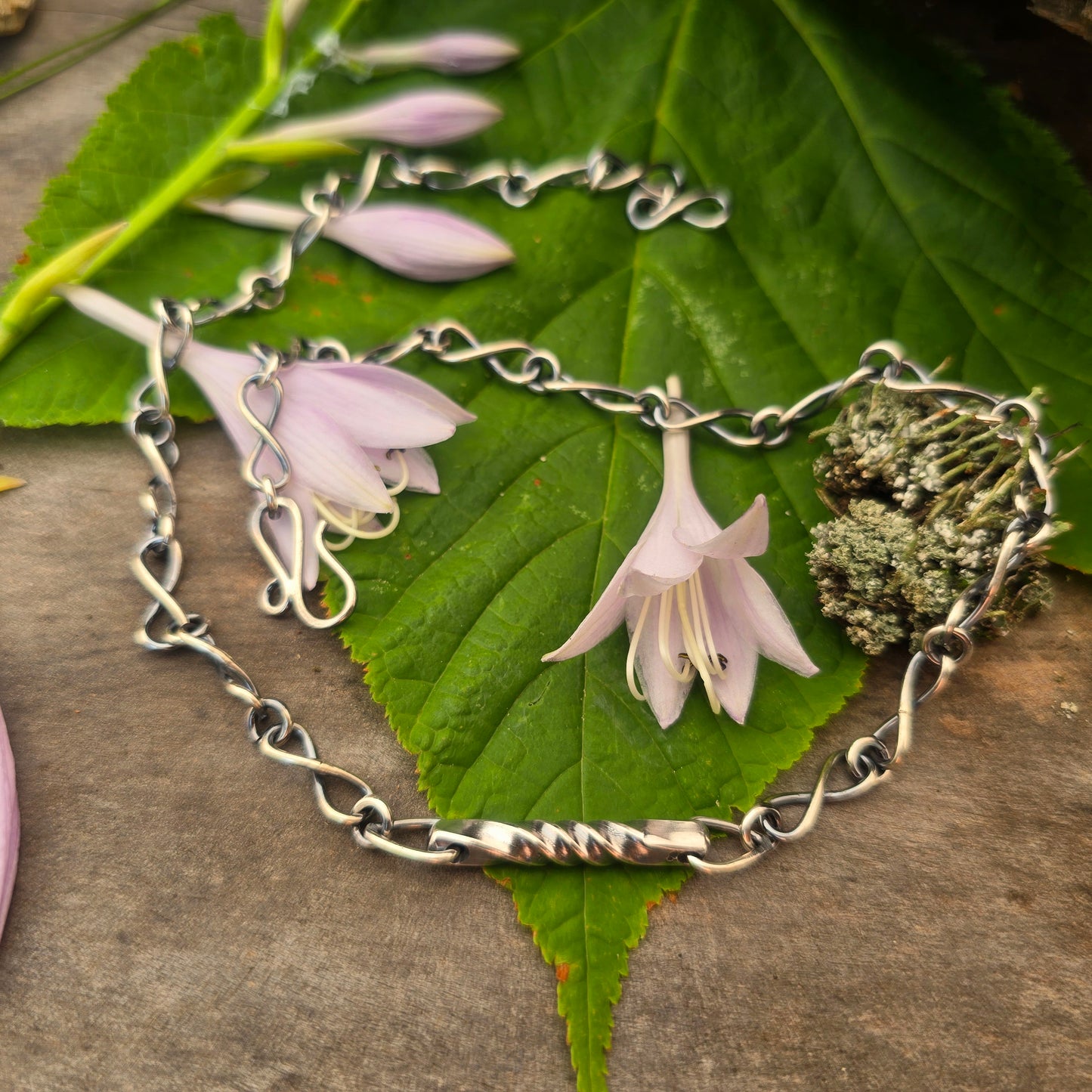 Reversed Twist Sterling Silver Necklace