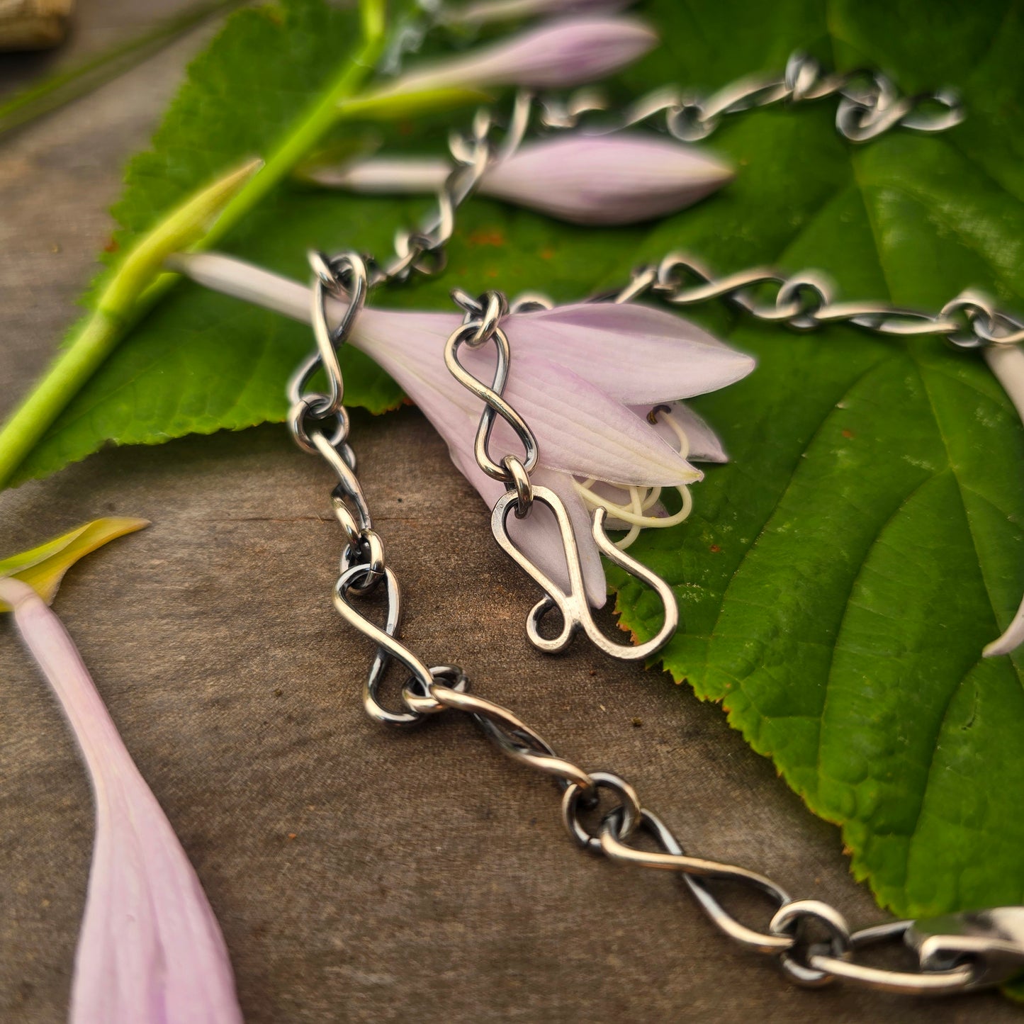 Reversed Twist Sterling Silver Necklace