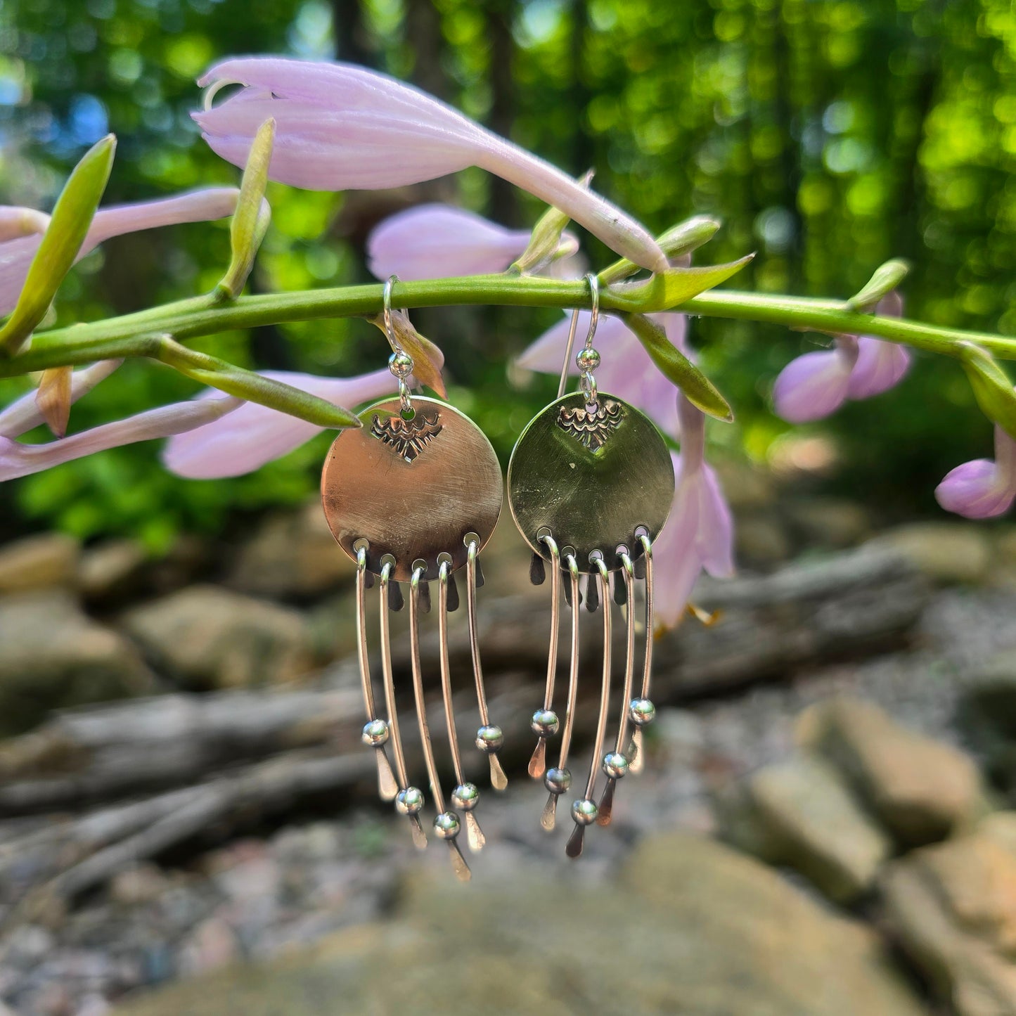 Southwest Fringe Hand-Forged Sterling Silver Earrings