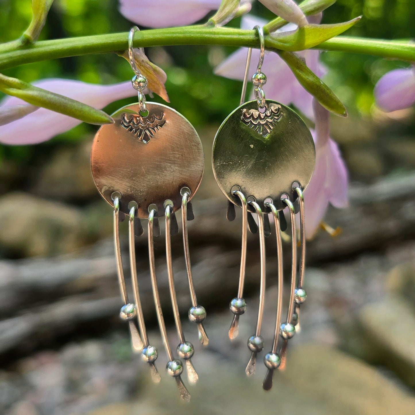 Southwest Fringe Hand-Forged Sterling Silver Earrings