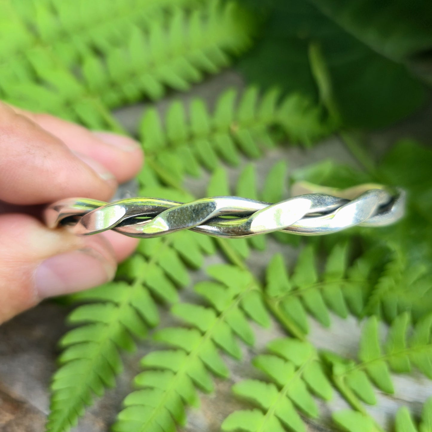 Heavy 8 Twisted Hand-Forged Sterling Silver Cuff