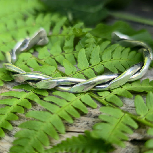 Heavy 8 Twisted Hand-Forged Sterling Silver Cuff