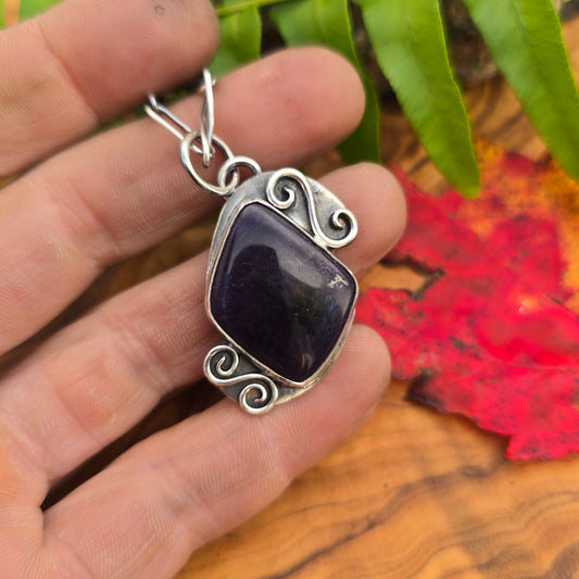 Tiffany Jasper Swirl Sterling Silver Pendant