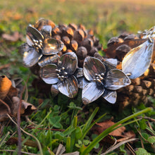 Load image into Gallery viewer, Trillium statement necklace angled view
