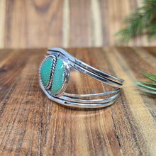 Load image into Gallery viewer, turquoise cuff bracelet in sterling silver
