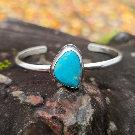 Freeform Turquoise Minimalist Cuff Bracelet