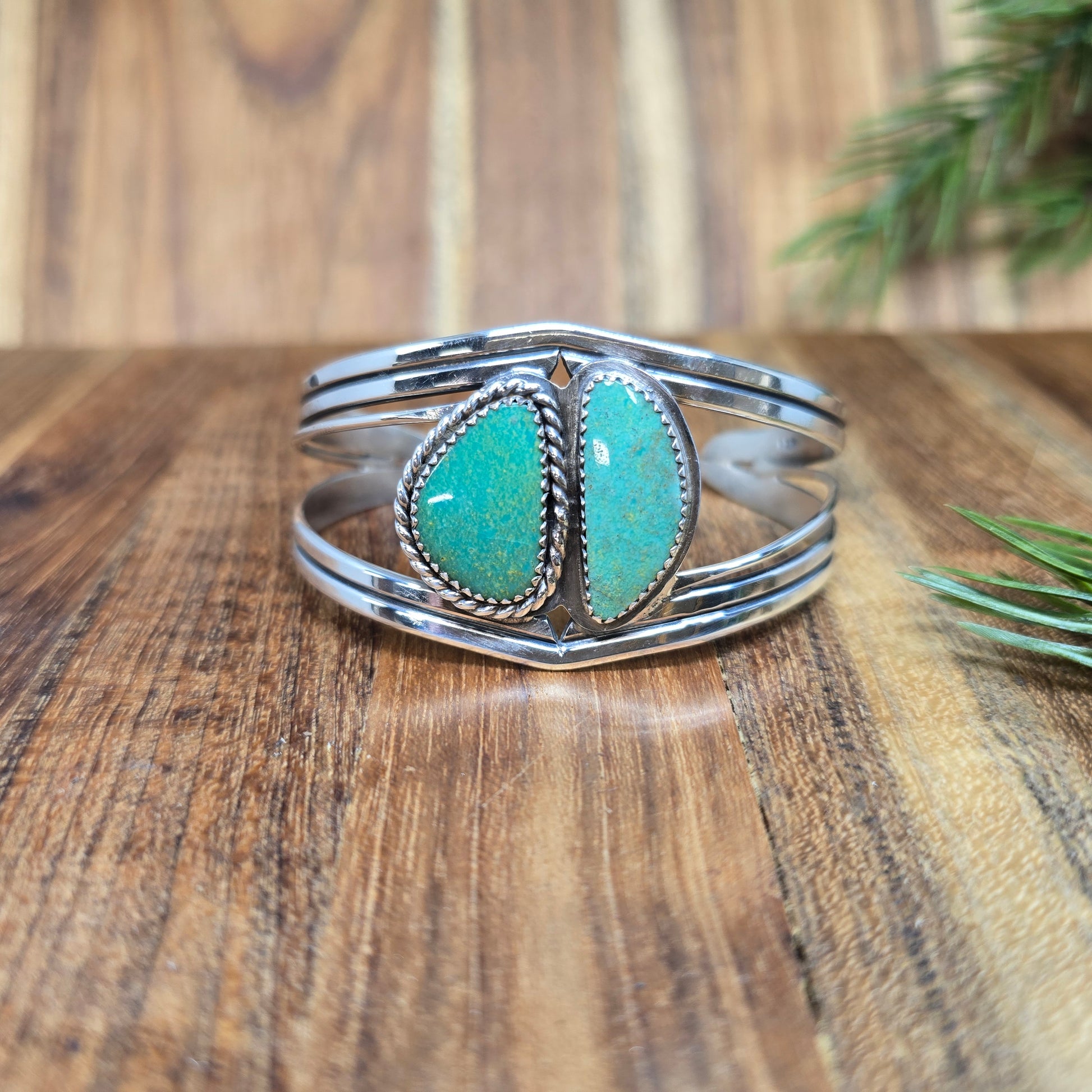 sterling silver turquoise cuff bracelet