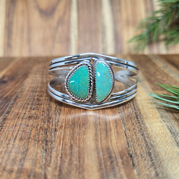 sterling silver turquoise cuff bracelet