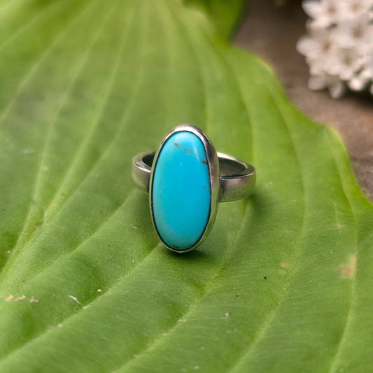 Robin’s Egg Blue Turquoise Hand-Forged Sterling Silver Ring