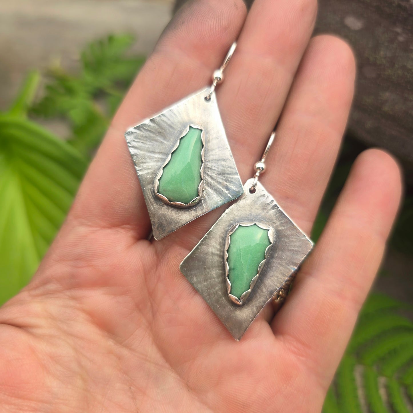 Variscite Sterling Silver Earrings