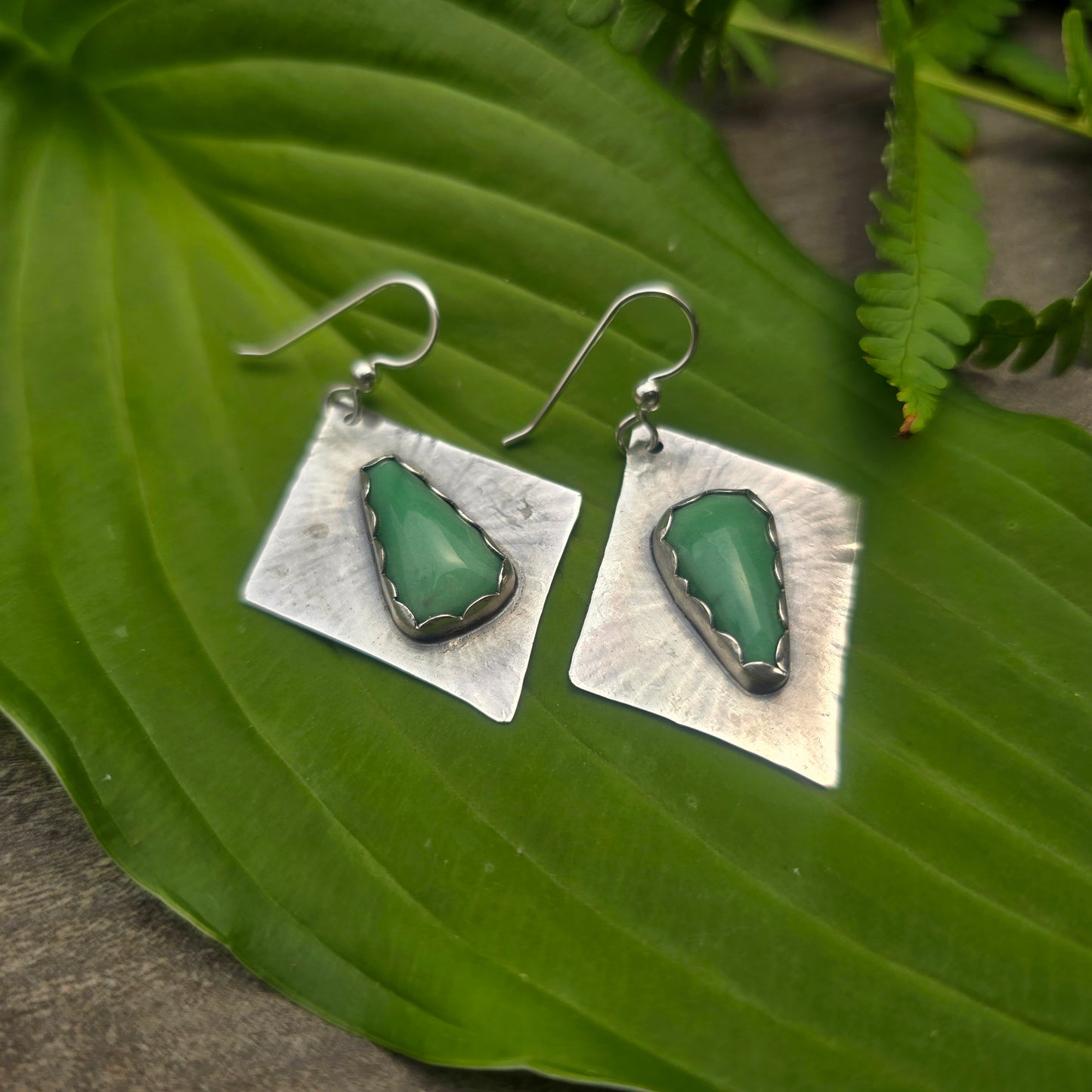 Variscite Sterling Silver Earrings