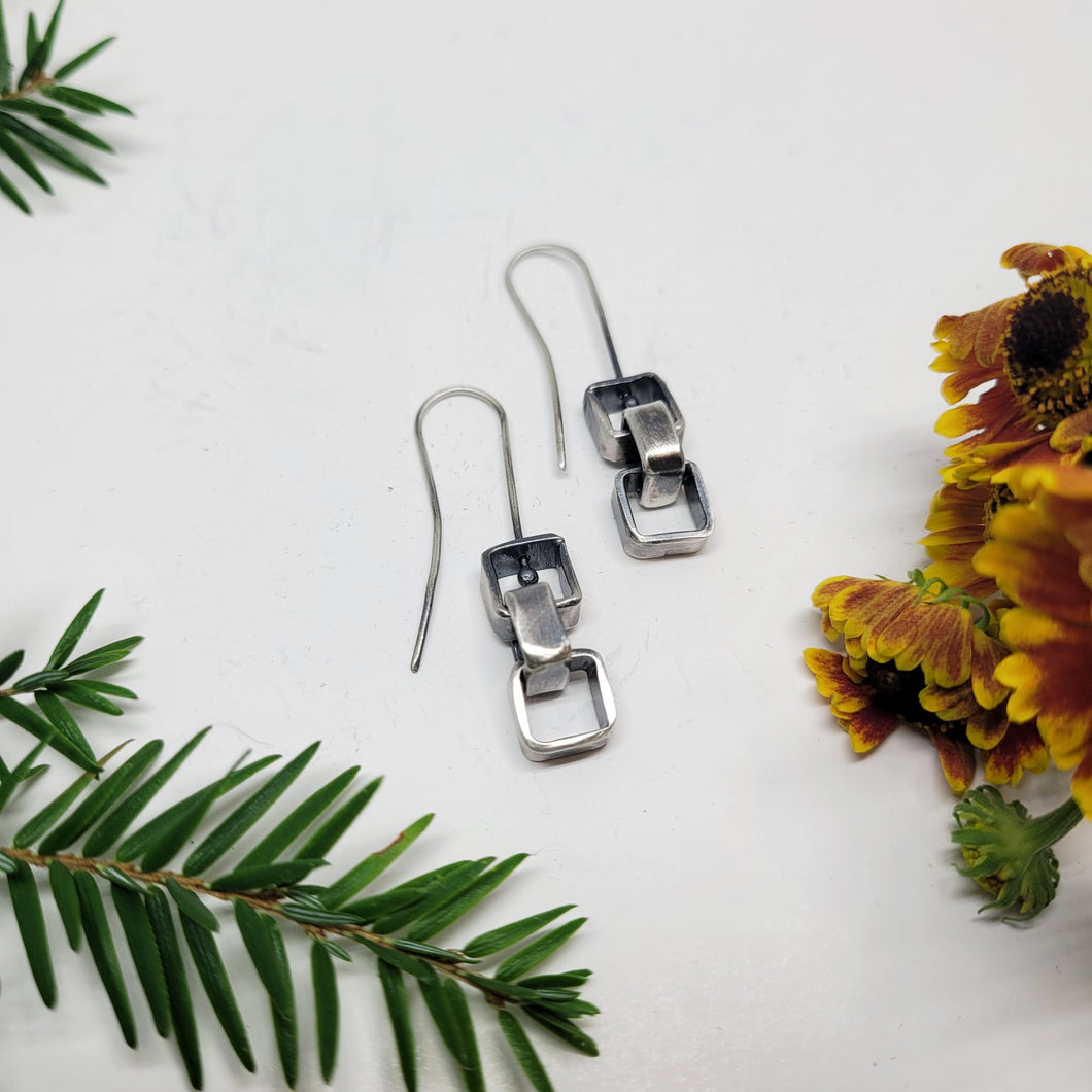 Heavy Duty Square on Square Earrings
