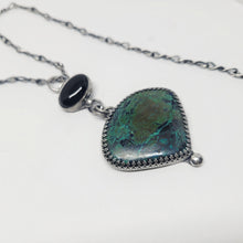 Load image into Gallery viewer, Chrysocolla and Black Onyx Pendant

