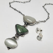 Load image into Gallery viewer, Royston Turquoise and Cats Eye Necklace
