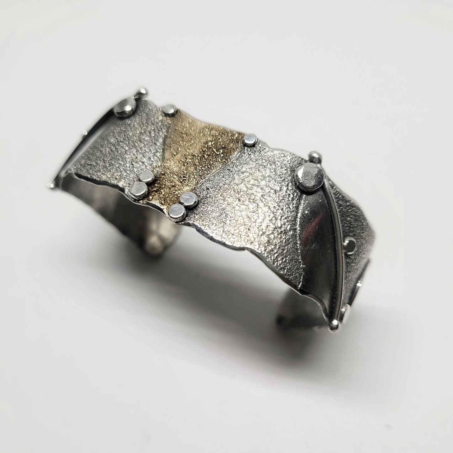 Oro River Argentium and 18k Gold Cuff