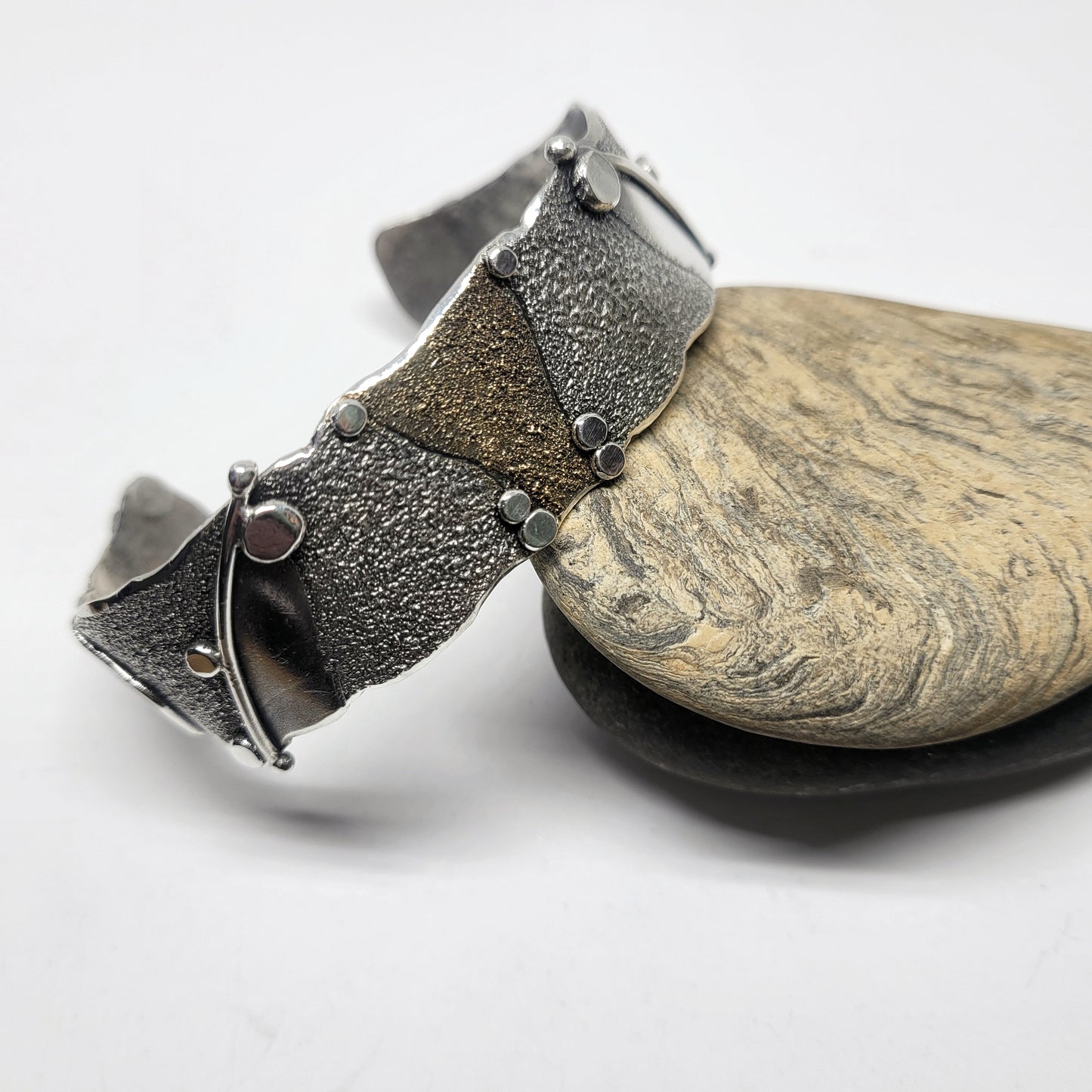 Oro River Argentium and 18k Gold Cuff