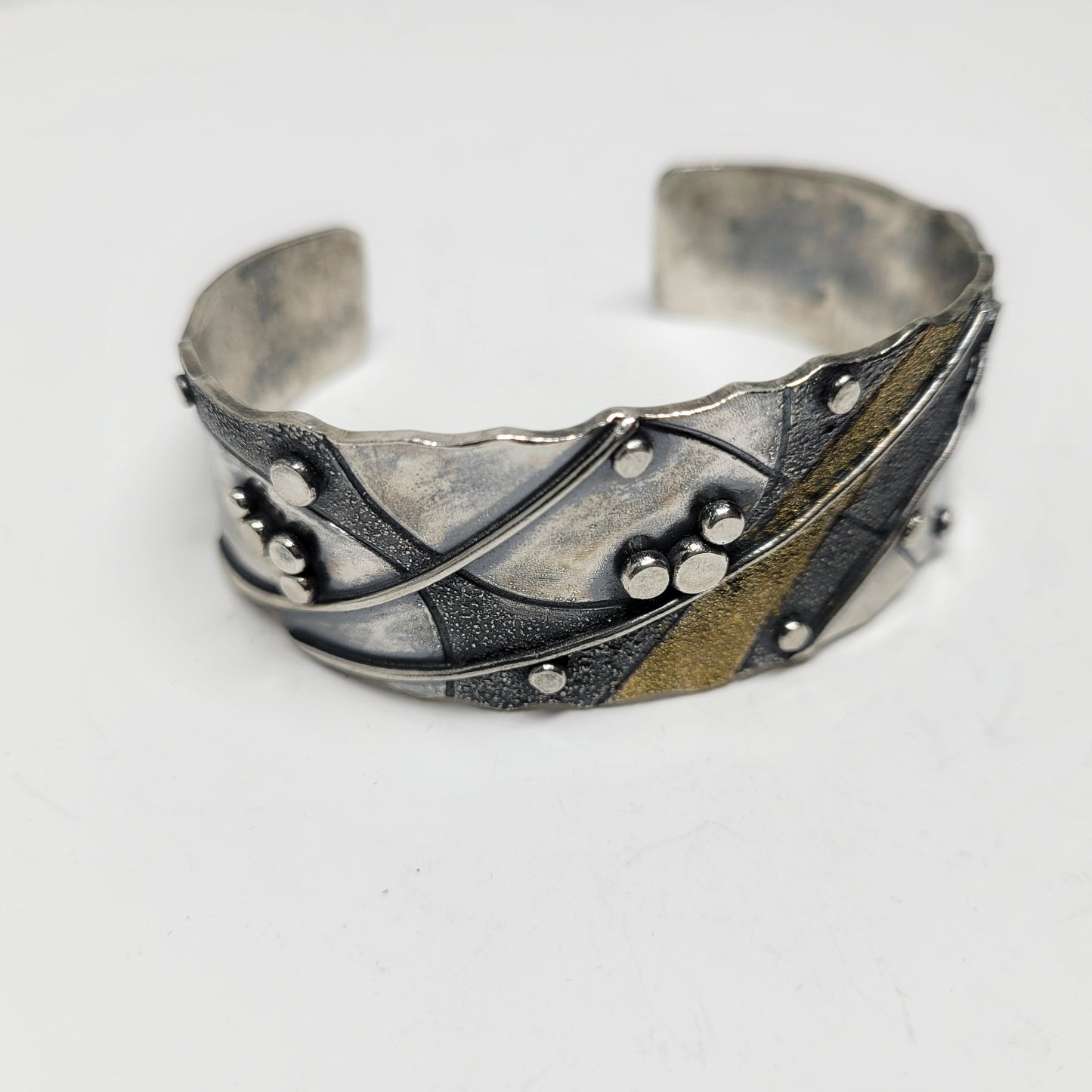 Oro River Argentium and 18k Gold Cuff