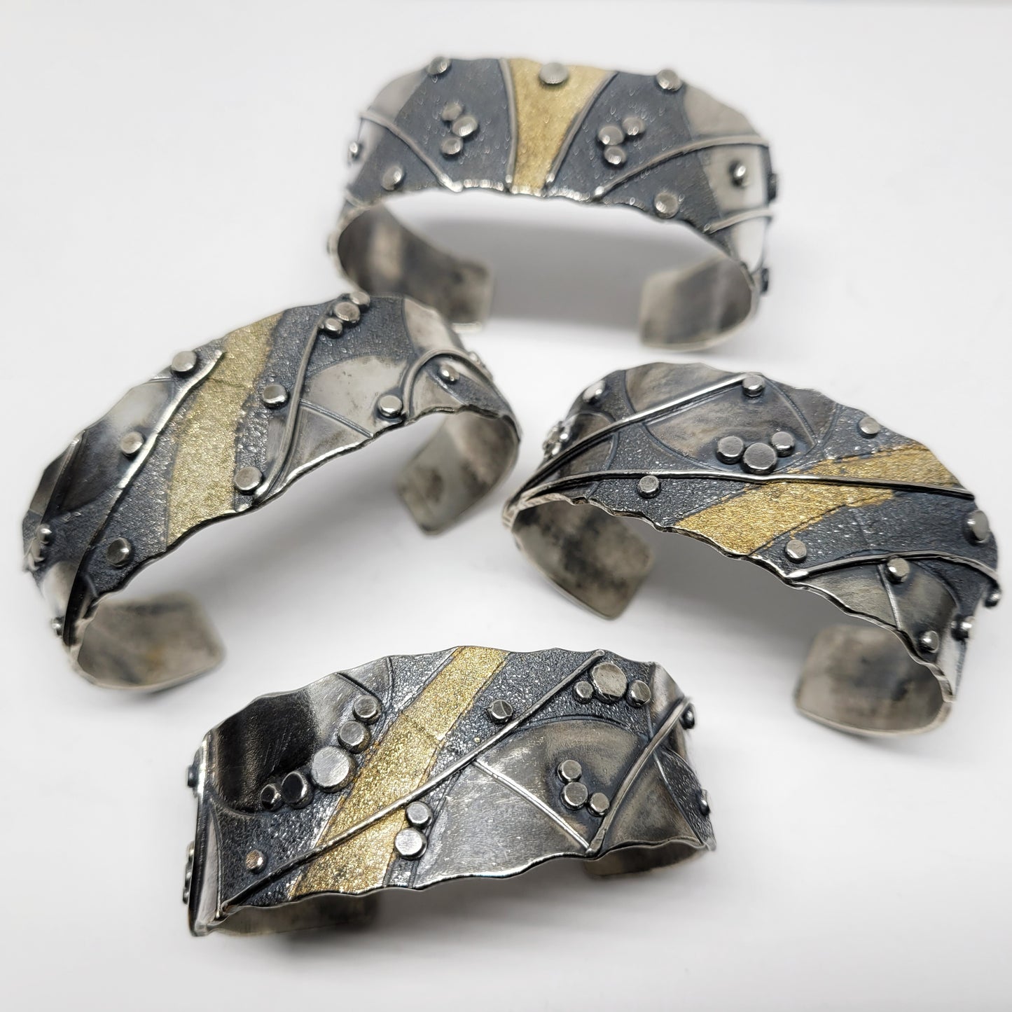 Oro River Argentium and 18k Gold Cuff