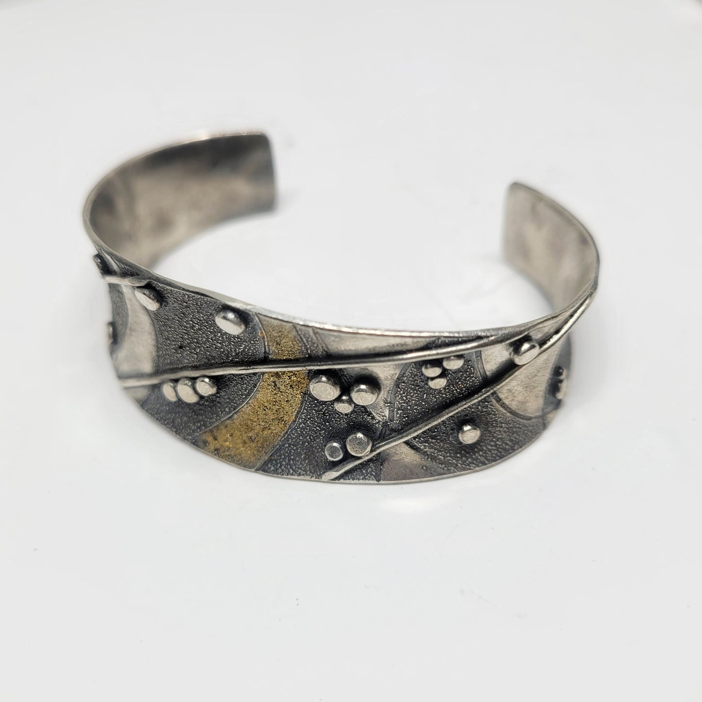 Oro River Argentium and 18k Gold Cuff