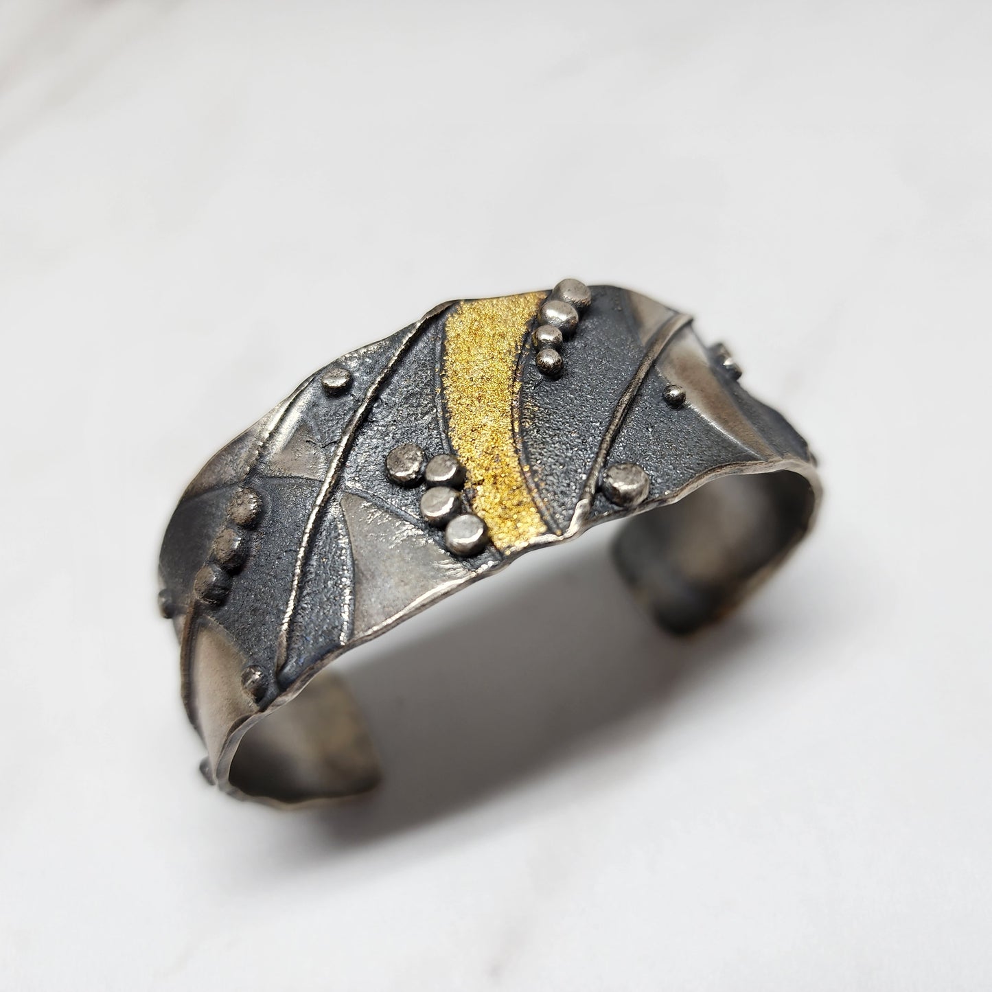 Oro River Argentium and 18k Gold Cuff