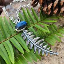Load image into Gallery viewer, Labradorite Fern Frond Pendant
