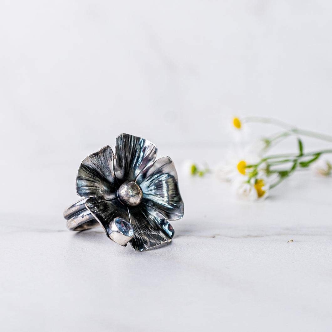 Stonehouse Dew Drop Flower Adjustable Ring II