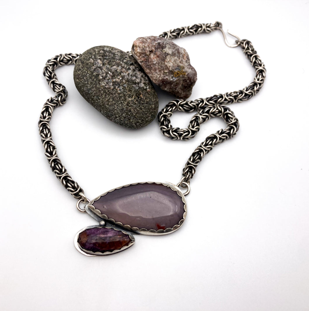 Mookaite with Purple Sandstone Necklace